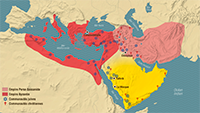 The Mediterranean world and the Middle East at the beginning of the 7th century