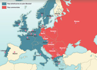 Europe is divided in two after the Second World War